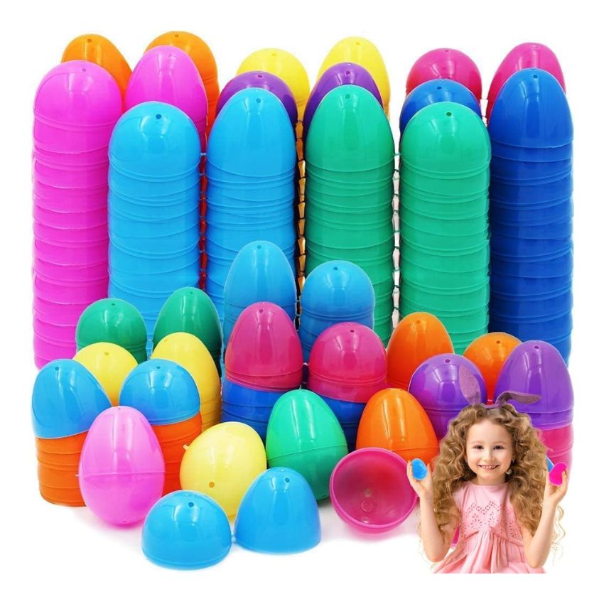 Bulk Colorful Fillable Easter Eggs Hinge